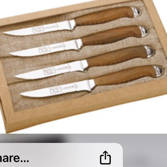 🇧🇷 Set of 5 MUNDIAL steak knives & 1 fish knife. Stamped Olivier Anquier. Brazil - Picture 9 of 12